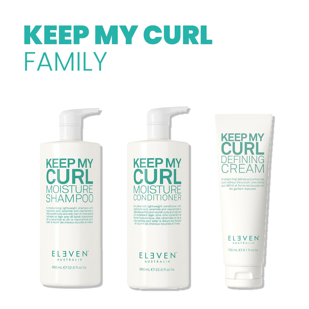 White Smoke ELEVEN AUSTRALIA Keep My Curl Defining Cream, For Wavy Hair - 5.1 Fl Oz