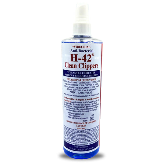 White Smoke Skin Revolution H-42 Clipper Blade Cleaner – Waterless Clipper Cleaner for Barbers, Anti-Rust Formula for Clippers and Trimmers, Cleans and Cools Blades, 16oz Spray Bottle (Pack of 1)