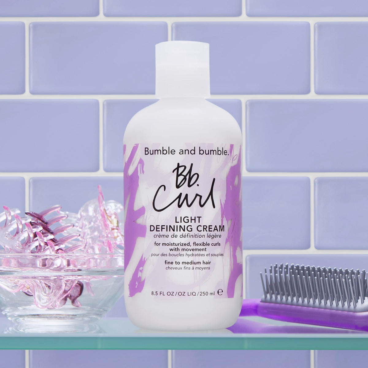 Light Steel Blue Bumble and bumble. Curl Defining Styling Cream | Moisture and Definition | Fine to Medium Curly, Wavy Hair | Anti Frizz | Hold and Shine | With Jojoba Avocado + Coconut Oils