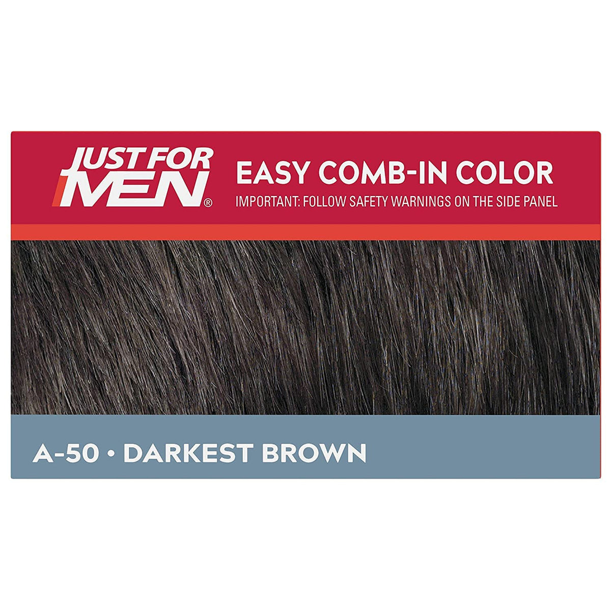 Dark Slate Gray Just For Men Auto Stop Hair Color - Darkest Brown A-50 Just For Men Hair Color Men 1 Application (Pack of 3)