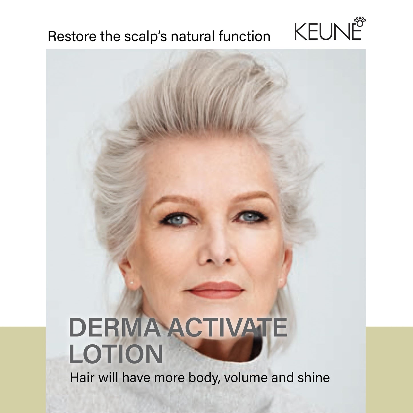 White Smoke Keune Care Derma Activate Thickening Lotion, Anti-Hair Loss & Revitalizing Scalp Treatment, 2.5 Fl Oz