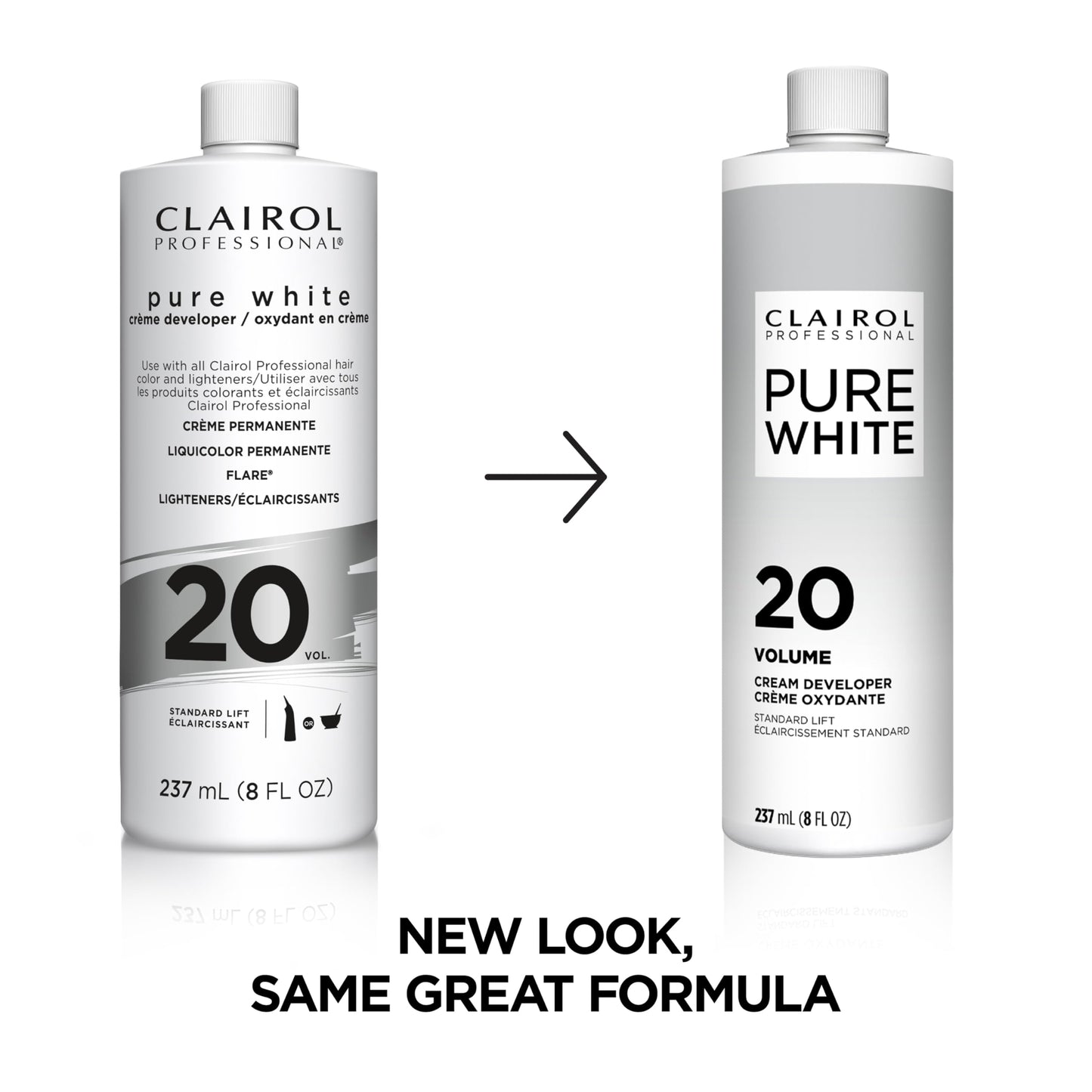 White Smoke Clairol Professional Pure White 20 volume Crème Developer, 128 oz
