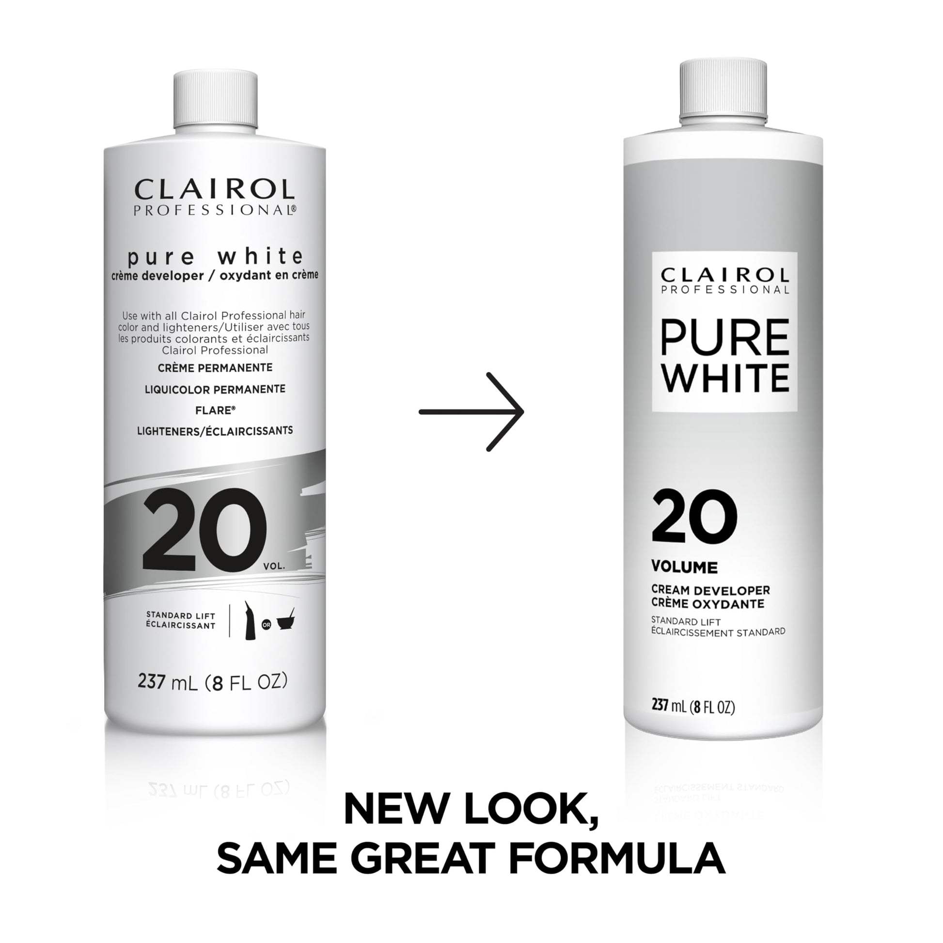 White Smoke Clairol Professional Pure White 20 volume Crème Developer, 16 oz (Pack of 1)