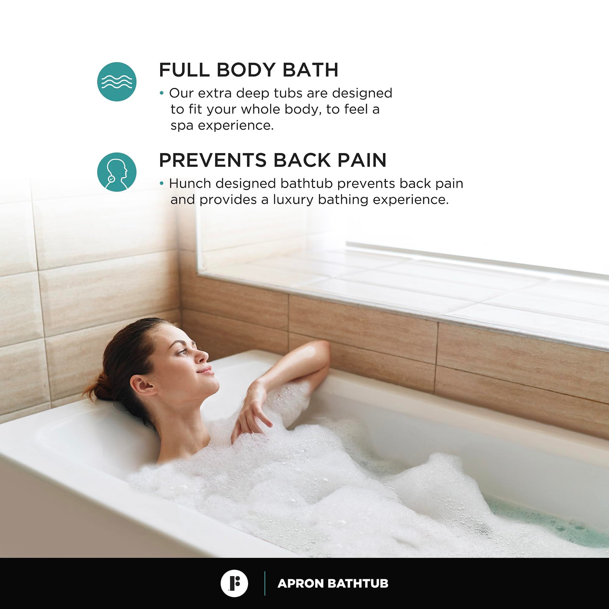 White Smoke Fine Fixtures Acrylic, Fiberglass Alcove Soaking Bathtub with Integral Apron Front - Drain Included (60" x 36", Right Hand, White)