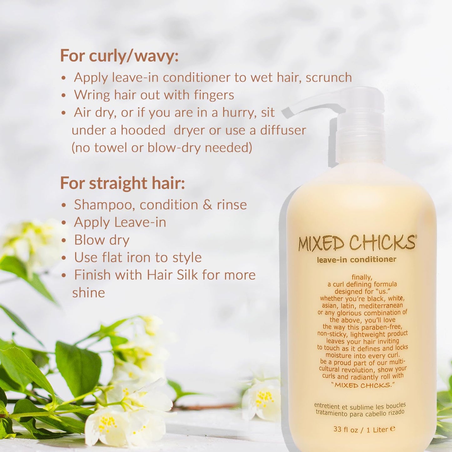 Lavender Mixed Chicks Curl Defining & Frizz Eliminating Leave-In Conditioner, 33 fl.oz.