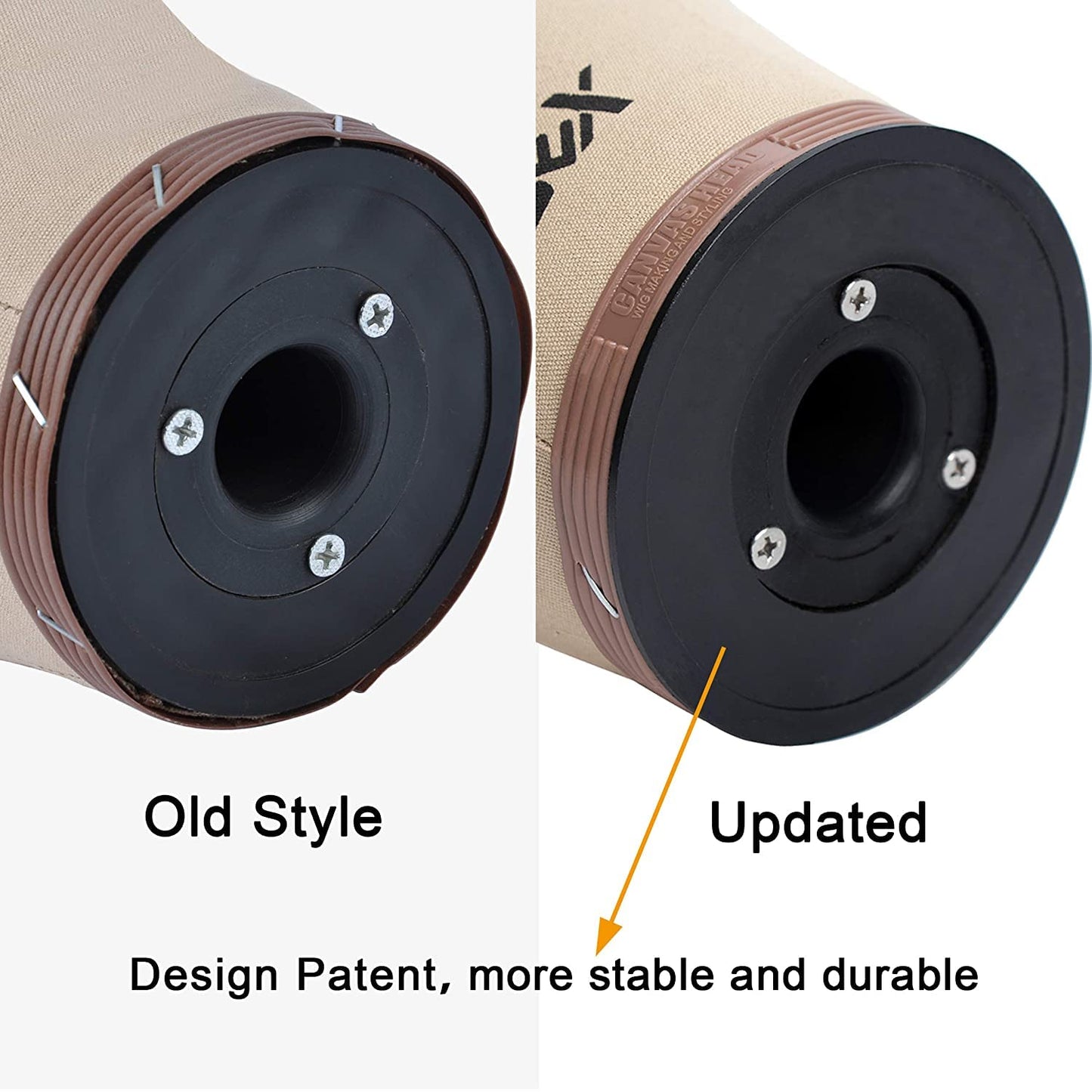 White Smoke GEX 22" Canvas Cork Wig Head with 55" Mannequin Tripod For Wig Making Cosmetology Hairdressing Display Training Doll Head Adjustable Alloy Stand