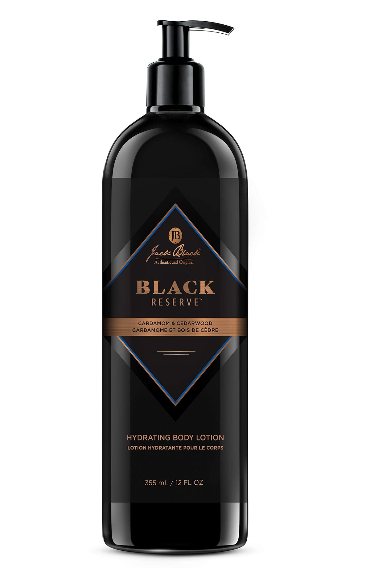 Black Jack Black Black Reserve Hydrating Body Lotion for Men, 12 Fl Oz