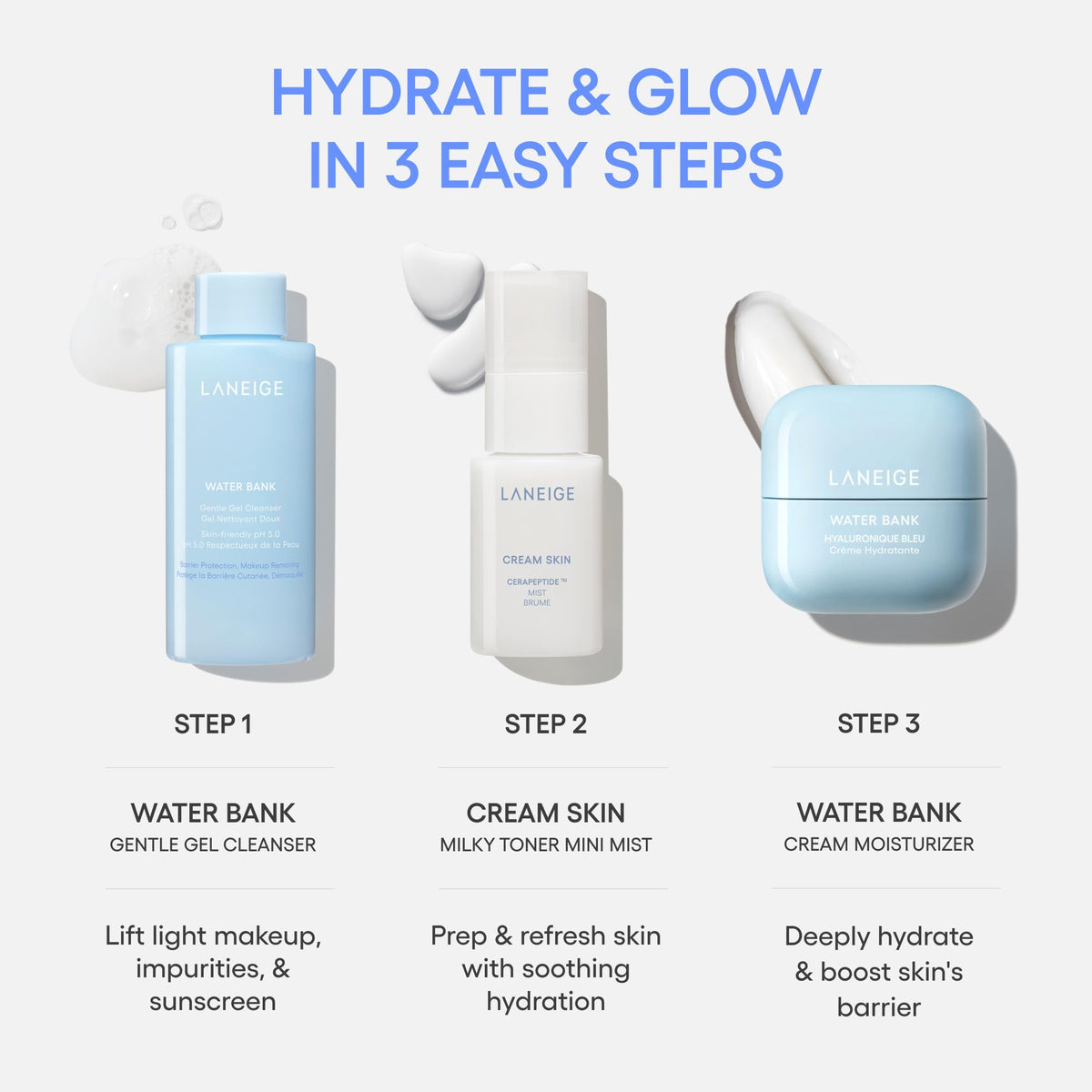 White Smoke LANEIGE Daily Hydration Essential Set
