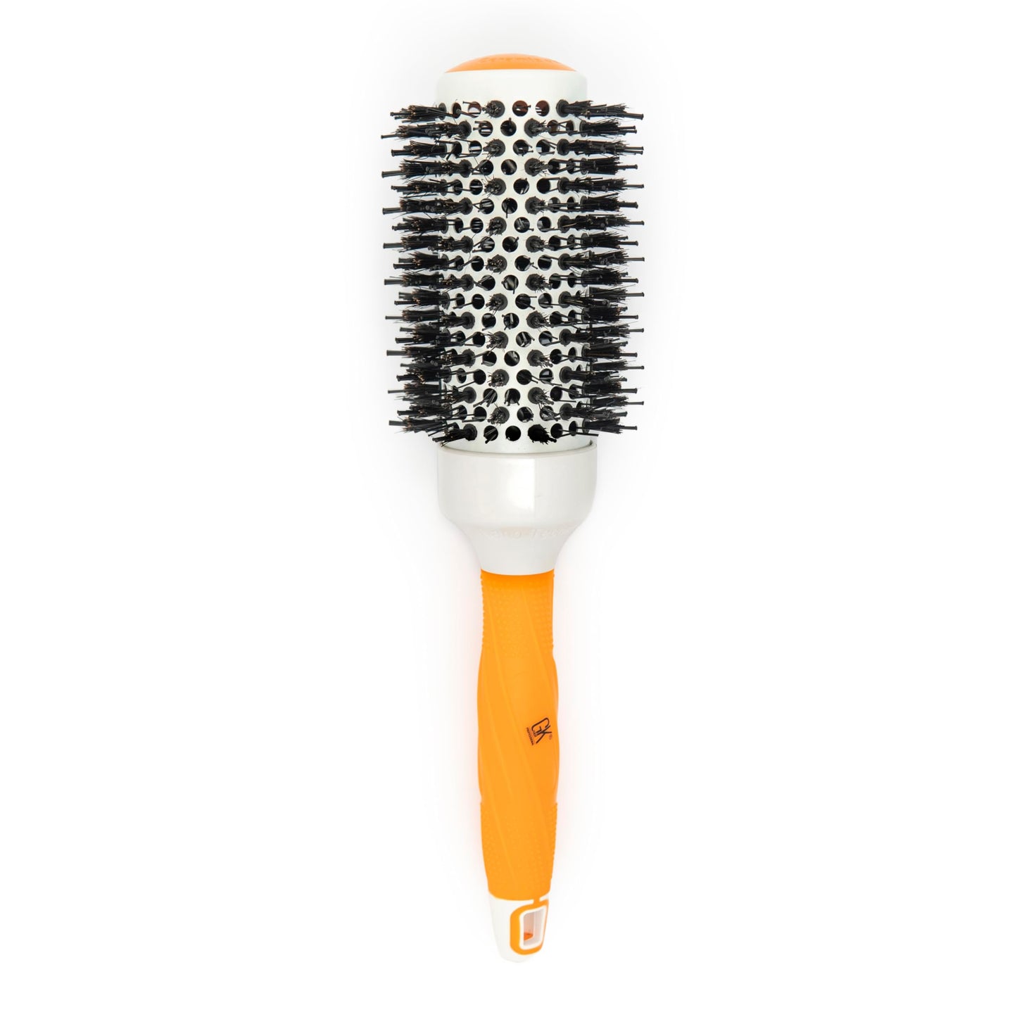 White Smoke GK HAIR Global Keratin Professional Large Thermal Extra Round Brush 43mm Ceramic Coated Barrel Anti Static Frizz Control Blow Drying Styling Detangling for Long Short Curly Tangle Straight Hair Unisex