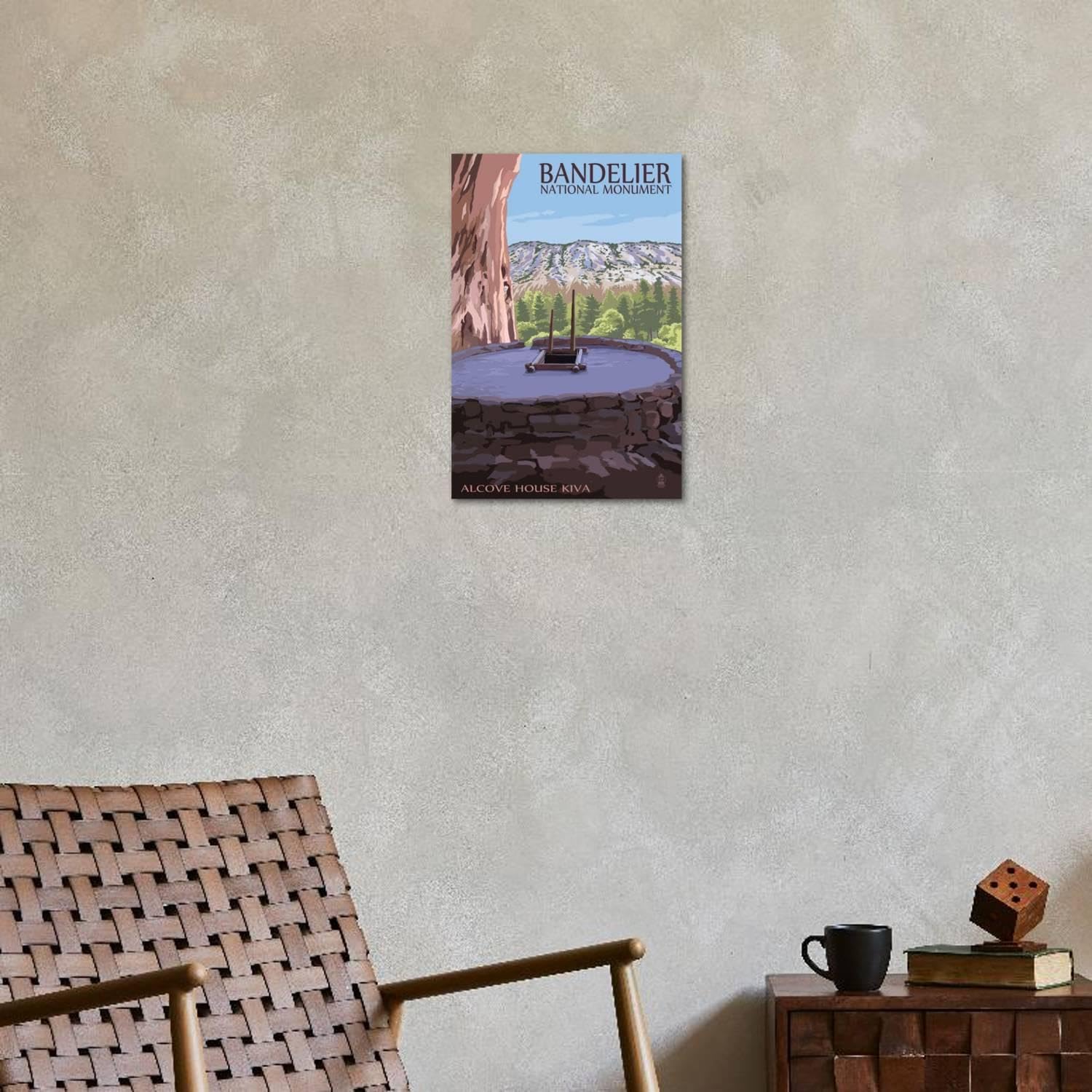 Gray ART.COM Wall Art Print Bandelier National Monument, New Mexico - Alcove House Kiva by Lantern Press, 16" x 24"