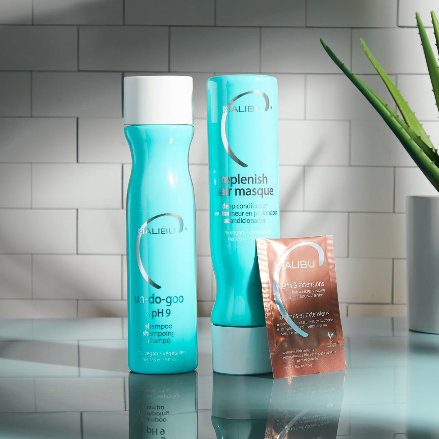 Dim Gray Malibu C Wefts and Extensions Wellness Hair Collection - Hair Care for Extensions and Wefts Maintenance - Helps Reduces Breakage & Shedding - Maintains Natural-Looking Connections
