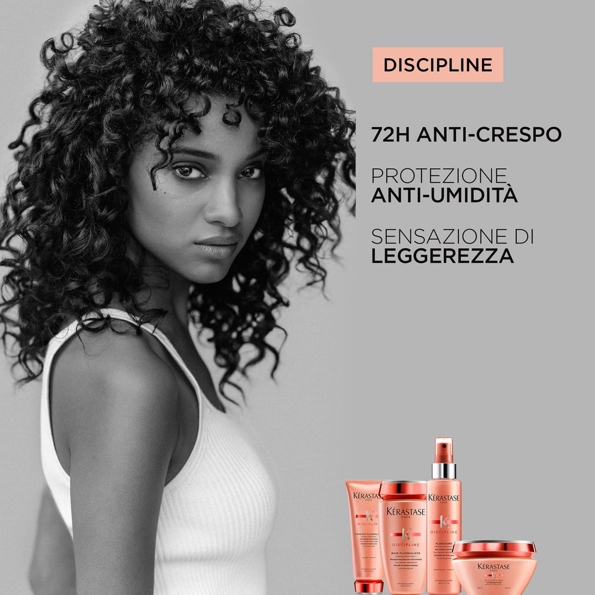 Gray KERASTASE Discipline Fluidissime Frizz Reducing Leave In Treatment