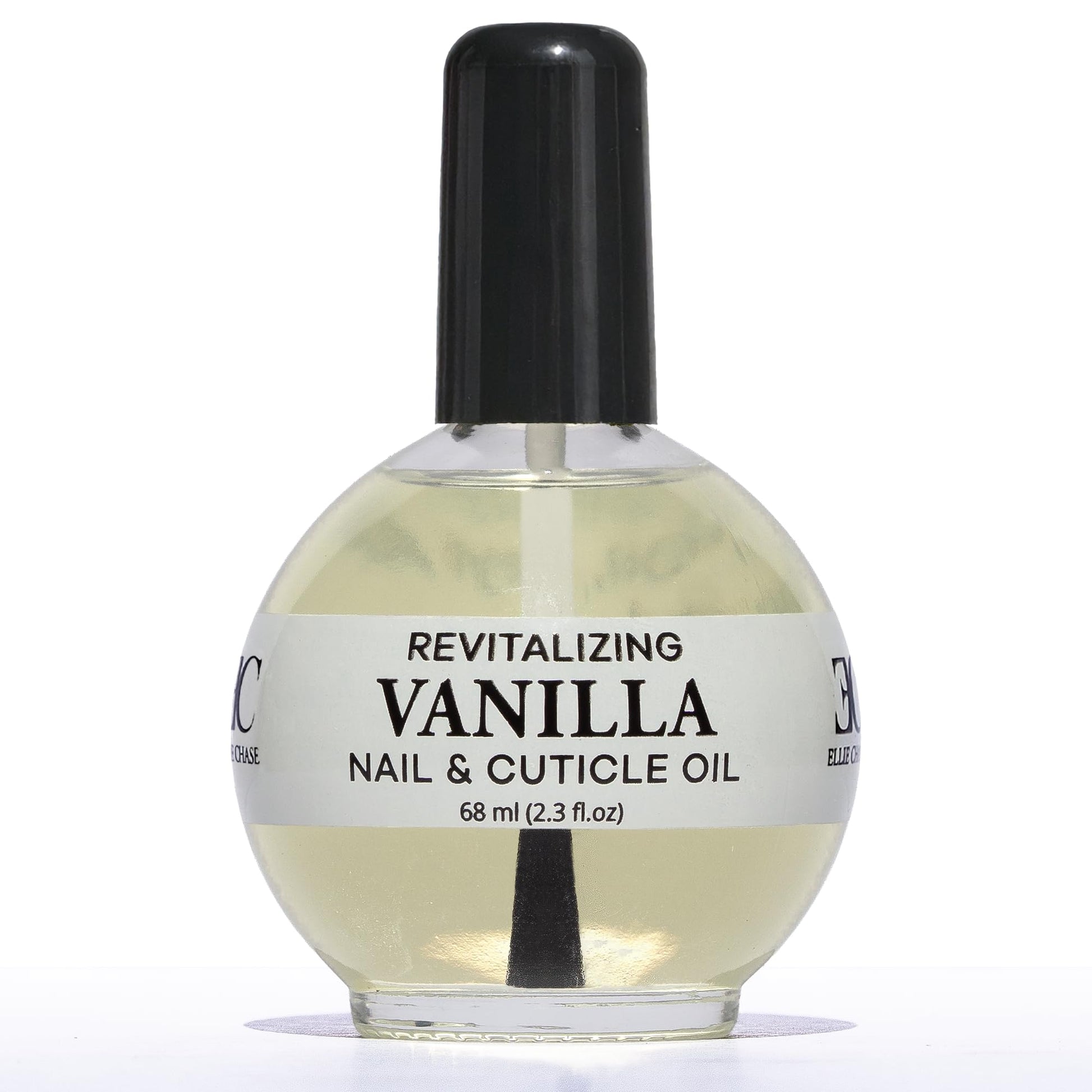 White Smoke Ellie Chase Moisturizing Cuticle & Nail Care Oil 2.3 Fl Oz - Vanilla Scented – Infused with Jojoba Oil, Aloe, Vitamin E – Nail & Cuticle Hydration, Repair, Moisturizer, Strengthener, Growth
