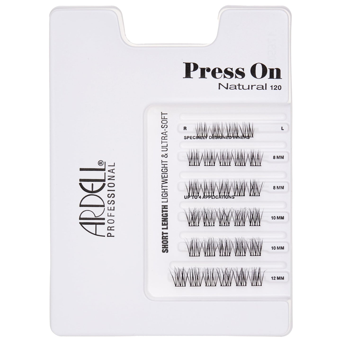 Lavender Ardell Press On Overlash Natural 120 – Self Adhesive Lash Clusters, No Glue Needed Eyelashes Natural, Ultra-Soft Pre Glued Cluster Eyelash Extensions, 1 Pack
