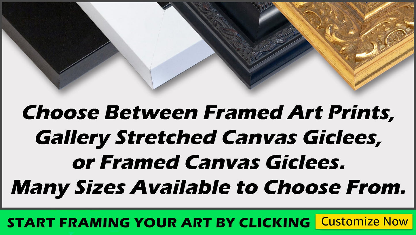 Lavender ArtDirect Rocky Blue Custom Framed Art Print Giclee Print or Canvas Options with Various Sizes and Customization by Lanza, Sergio