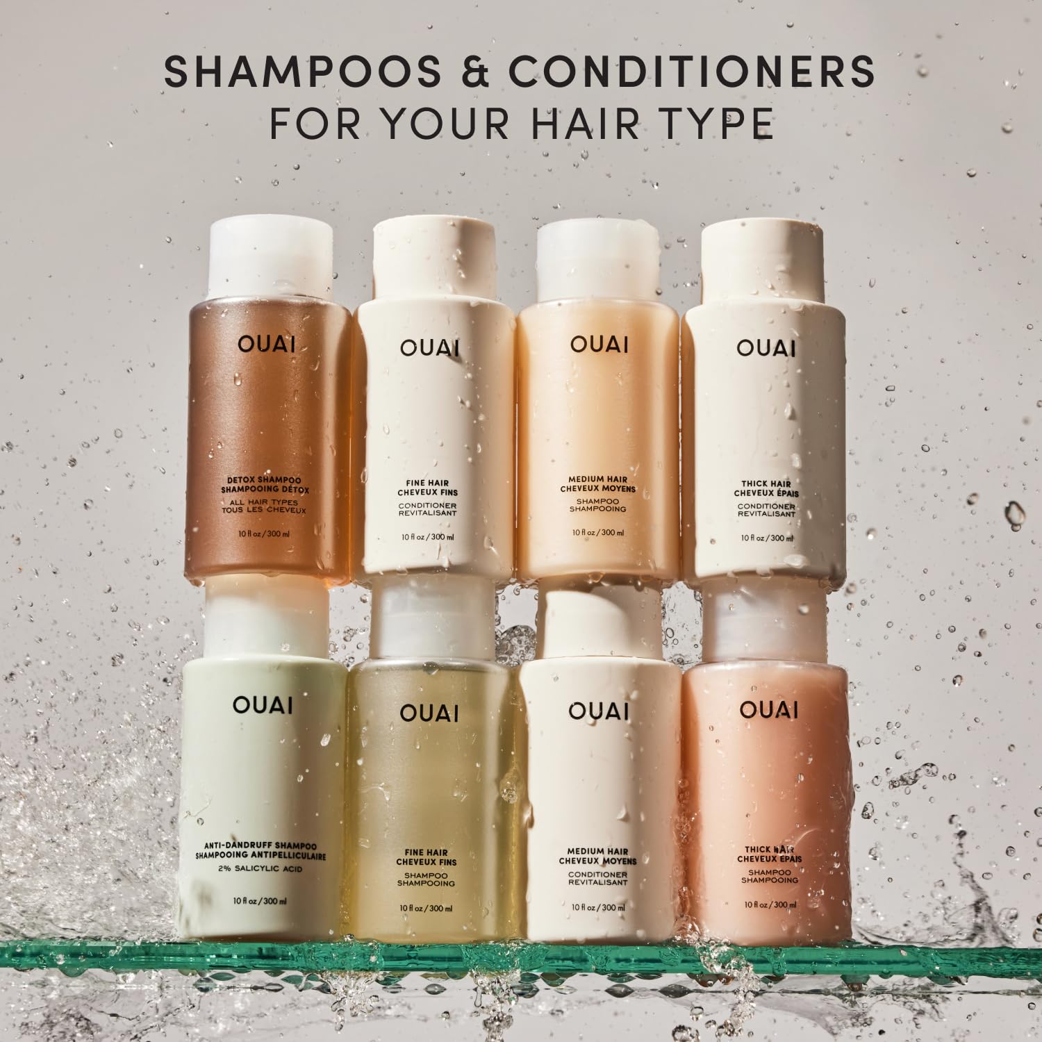 Gray OUAI Thick Hair Conditioner Refill - Moisturizing Conditioner for Dry, Frizzy Hair - Keratin, Marshmallow Root, Shea Butter and Avocado Oil - Paraben, Phthalate & Sulfate Free (32 Oz)