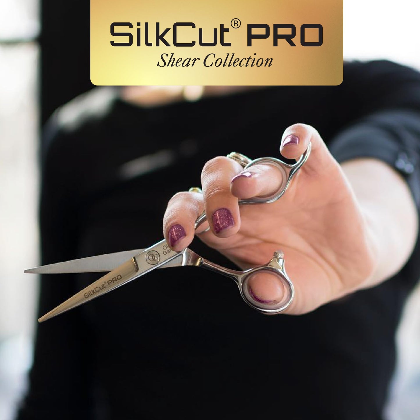 Black Olivia Garden SilkCutPro Shear and Thinner Zipper case deal (5" contains: SKP-50, SKP-T635)