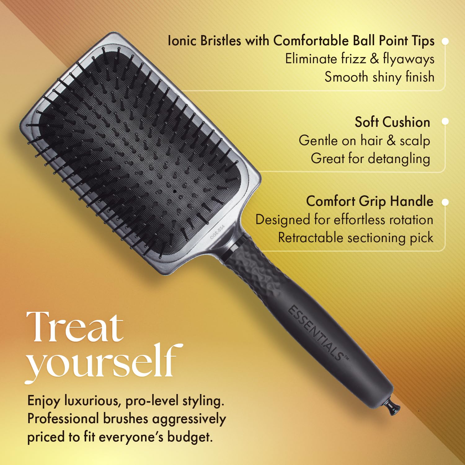 Sandy Brown Olivia Garden ESSENTIALS Styling Large Paddle brush
