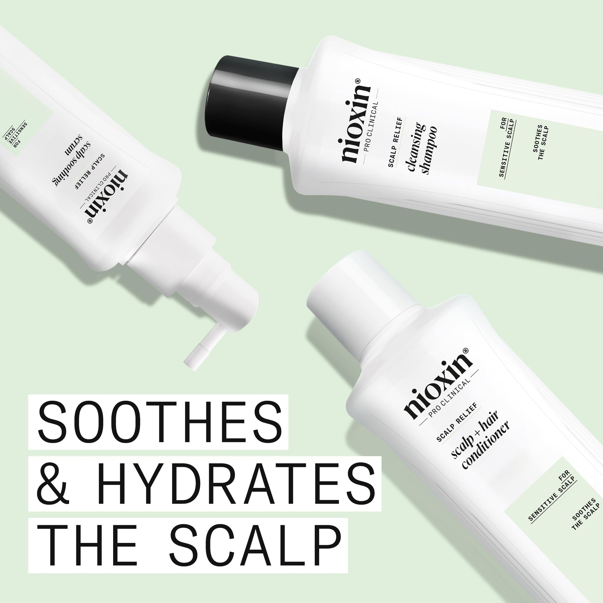 White Smoke Nioxin Scalp Relief System Kit | For Sensitive Itchy Scalp | Made with Aloe Vera and Vitamin E | Trial Size