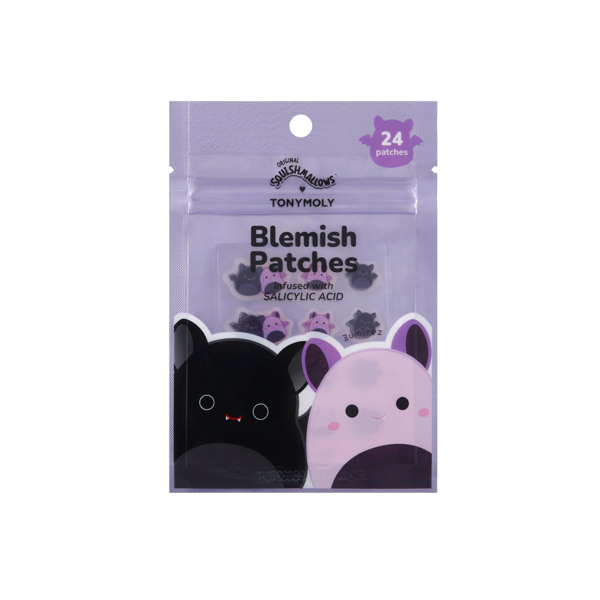 Dark Gray TONYMOLY x Squishmallows Emily + Zumirez Hydrocolloid Blemish Patches