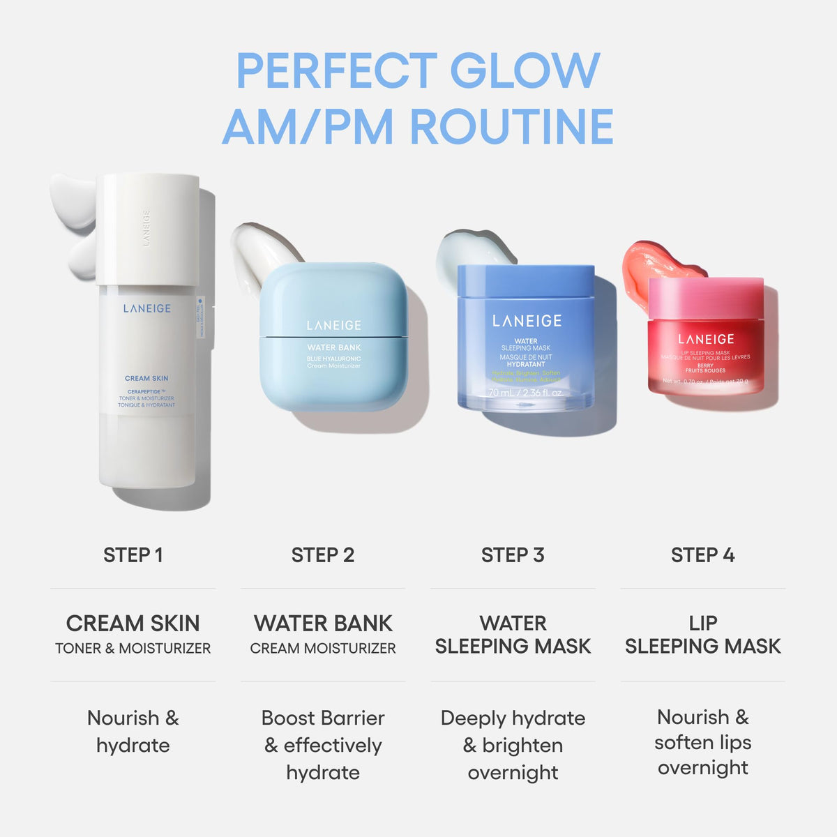 White Smoke LANEIGE Daily Hydration Essential Set