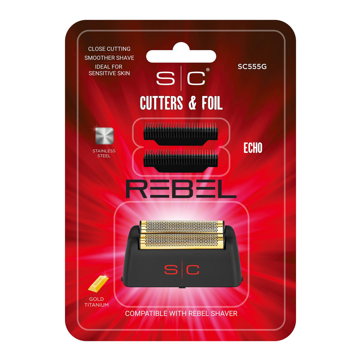 Red StyleCraft Rebel Professional Cordless Double Foil Shaver Up to 11,000 RPM