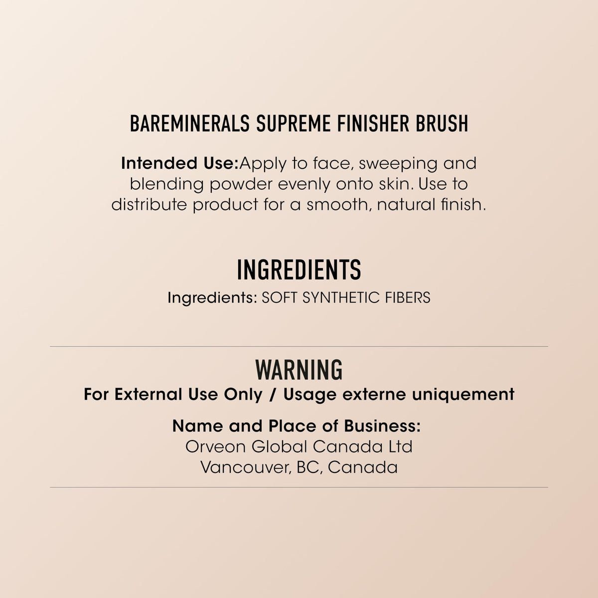 Light Gray bareMinerals Supreme Finisher Powder Brush, 1 count