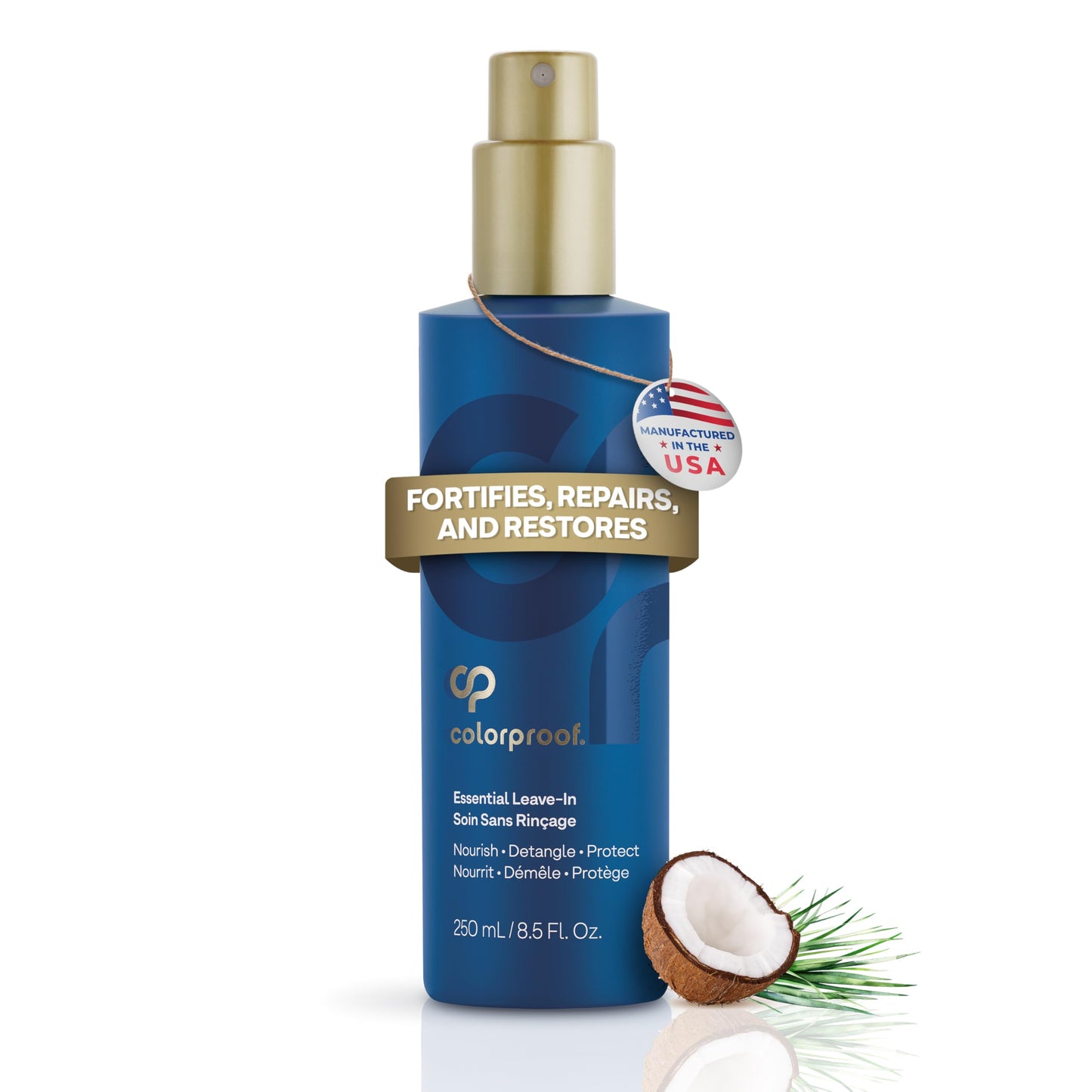 White Smoke Colorproof Leave-In Treatment Spray 8.5 Fl. Oz. Heat Protection Spray for Hair, Smoothing and Detangling Spray with Color Protection, Coconut & Lemongrass Scent