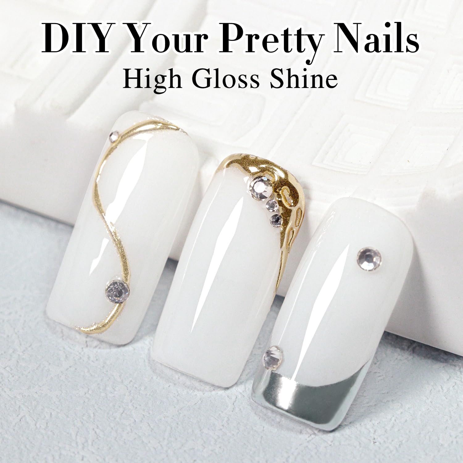 Light Gray Double Rhythm 15ML Gel Nail Polish Pure Sheer Same Color Same Bottle Soak Off Gel Polish Art Manicure Salon DIY at Home for Women (Milky White-A1075)