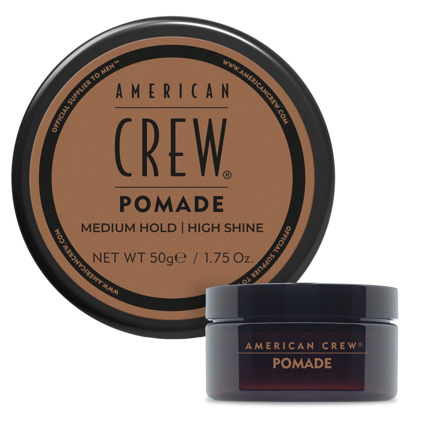 White Smoke American Crew Men's Hair Pomade (OLD VERSION), Medium Hold with High Shine, 1.75 Oz (Pack of 1)