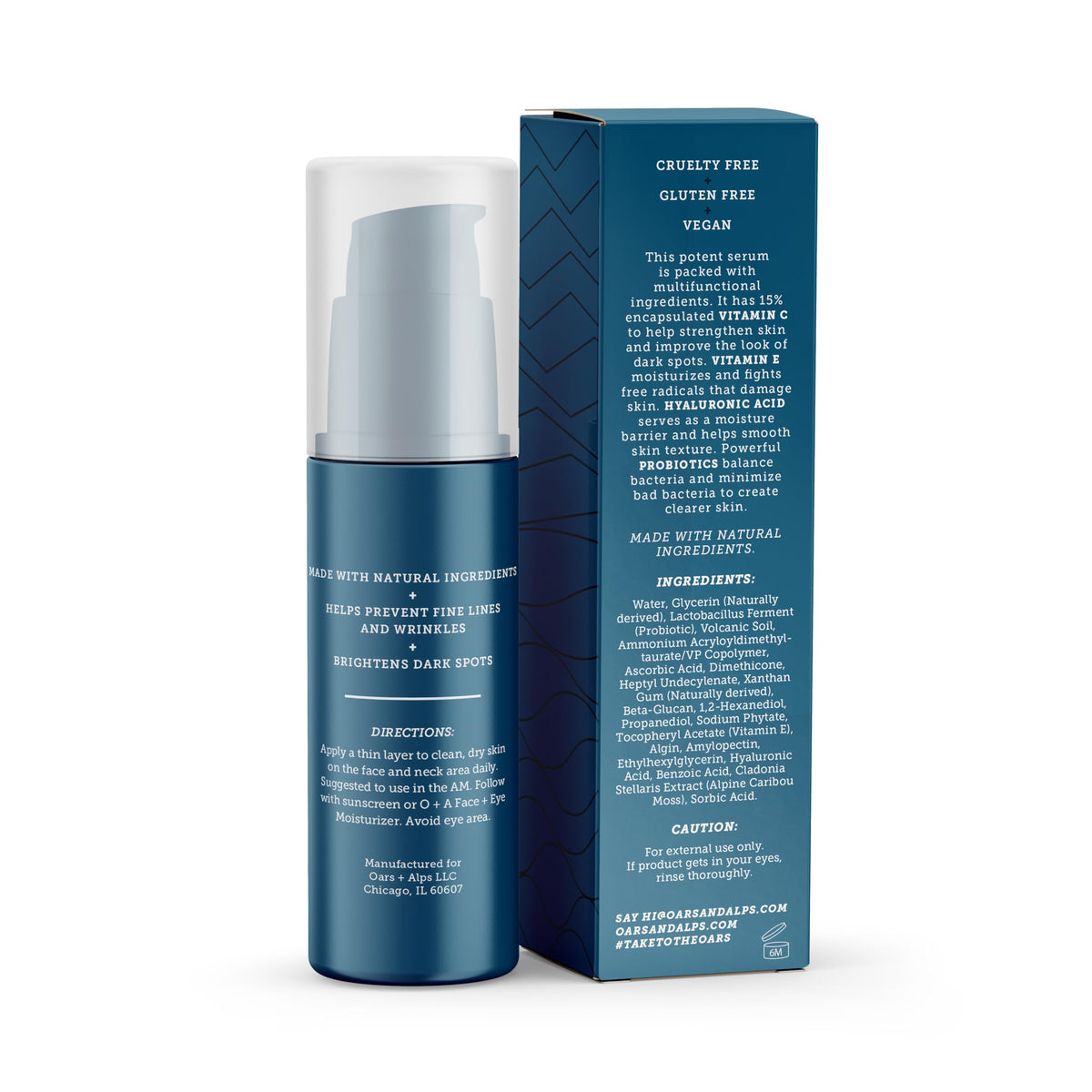 Cadet Blue Oars + Alps Anti Aging Face Serum with Vitamin C, 1pk, 0.8 Fl Oz