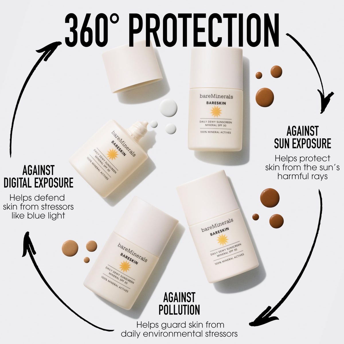 Lavender bareMinerals BareSkin Daily Dewy Mineral Sunscreen, 1 oz