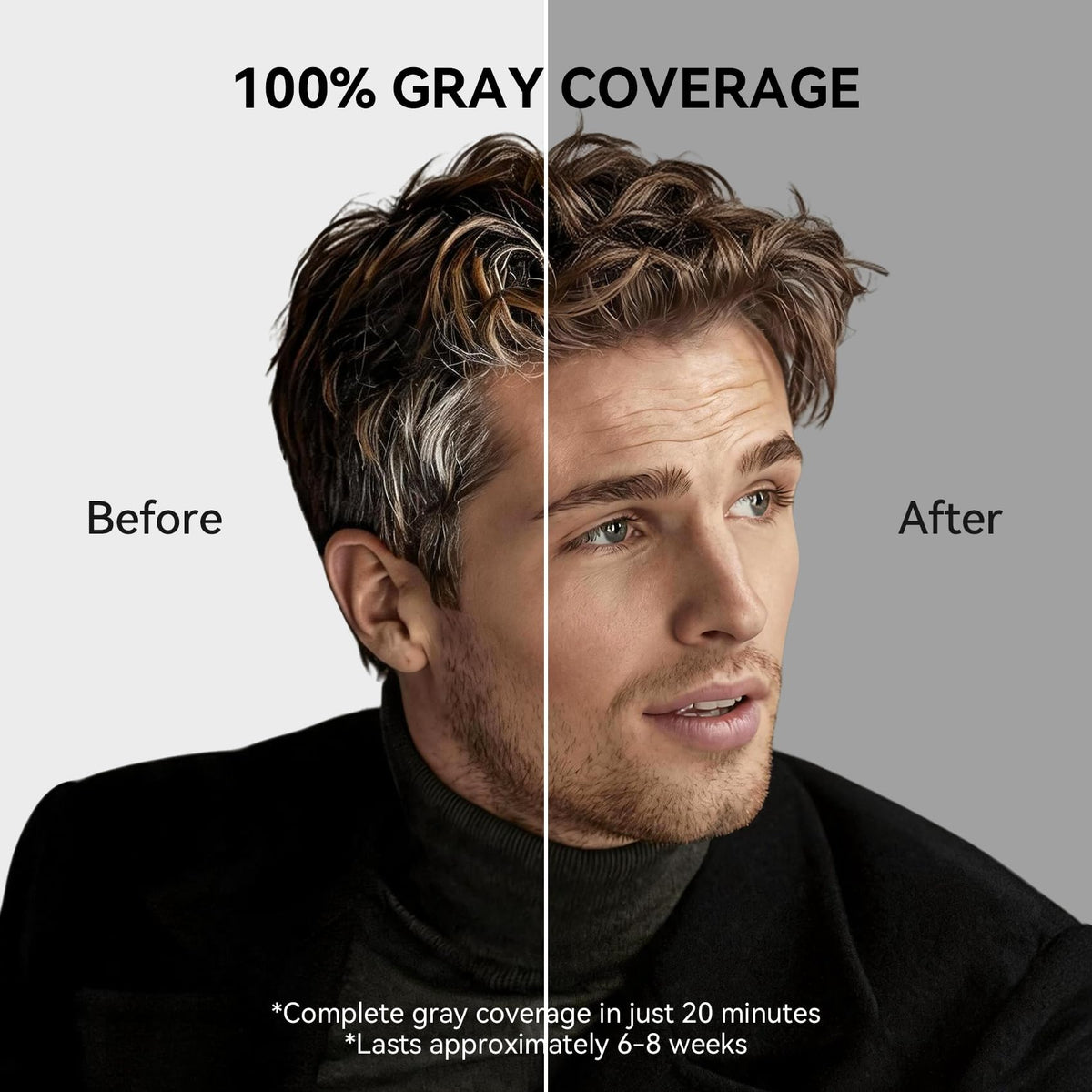 Black Limer Medium Brown Hair Dye Shampoo, 3 in 1 Color Shampoo for Women & Men