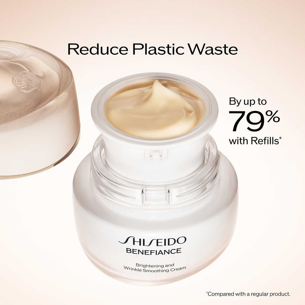 White Smoke Shiseido Benefiance Brightening and Wrinkle Smoothing Cream - 50 mL - Moisturizer Visibly Improves Dark Spots & Wrinkles with Plant-Based Retinol - 24HR Hydration - Non-Comedogenic, All Skin Types