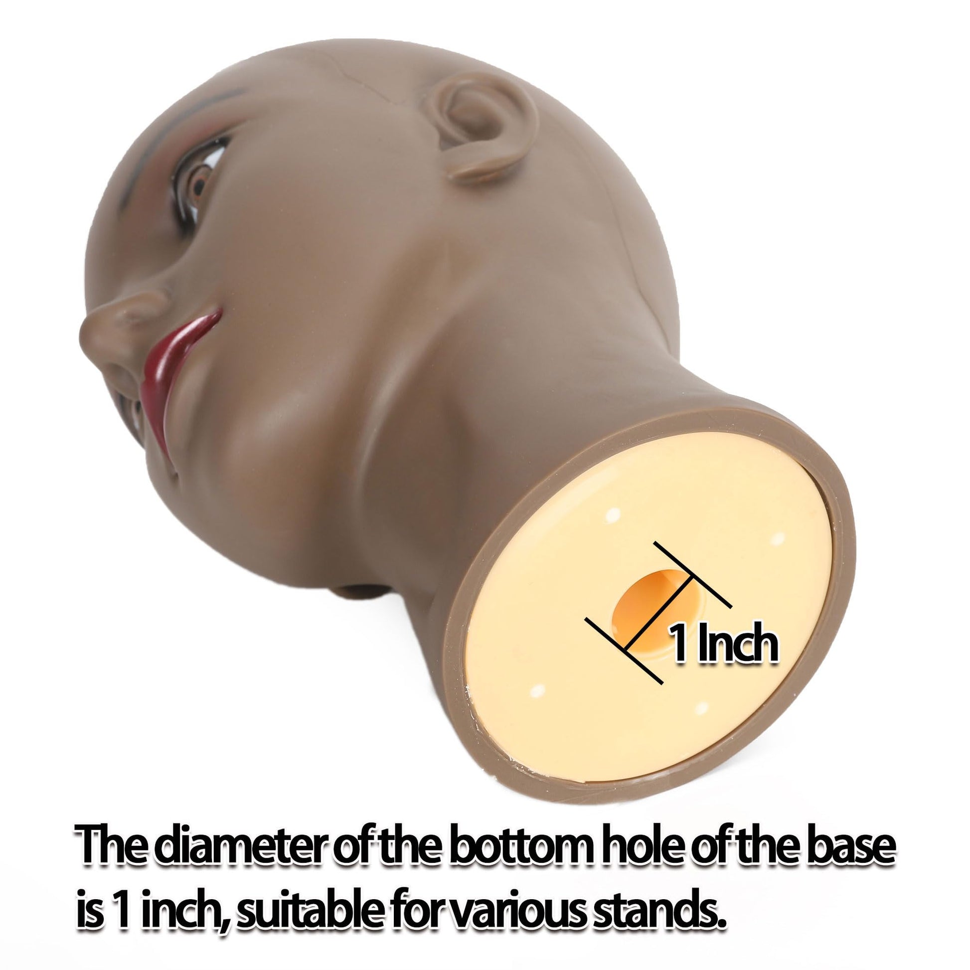 White Smoke TKIMHEQ Bald Female Mannequin Head Makeup Training Head Wig Head Professional Cosmetology for Wig Making and Display Hat Helmet Glasses Display Head Model with Free Clamp Stand