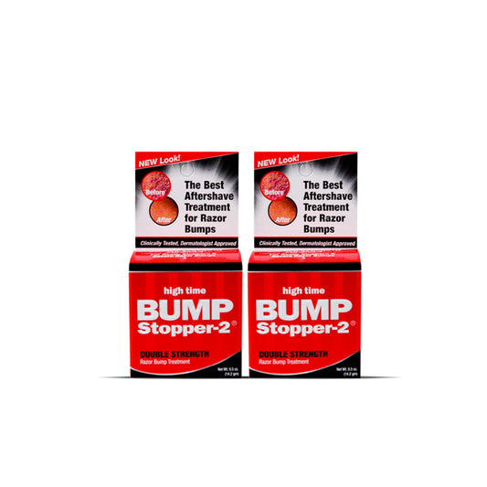 White Smoke High Time Bump Stopper 2 Double Strength Ingrown Hair Cream for Face and Body | Aftershave Lotion for Men and Women | Razor Bump Balm | 0.5 OZ (2 Pack)
