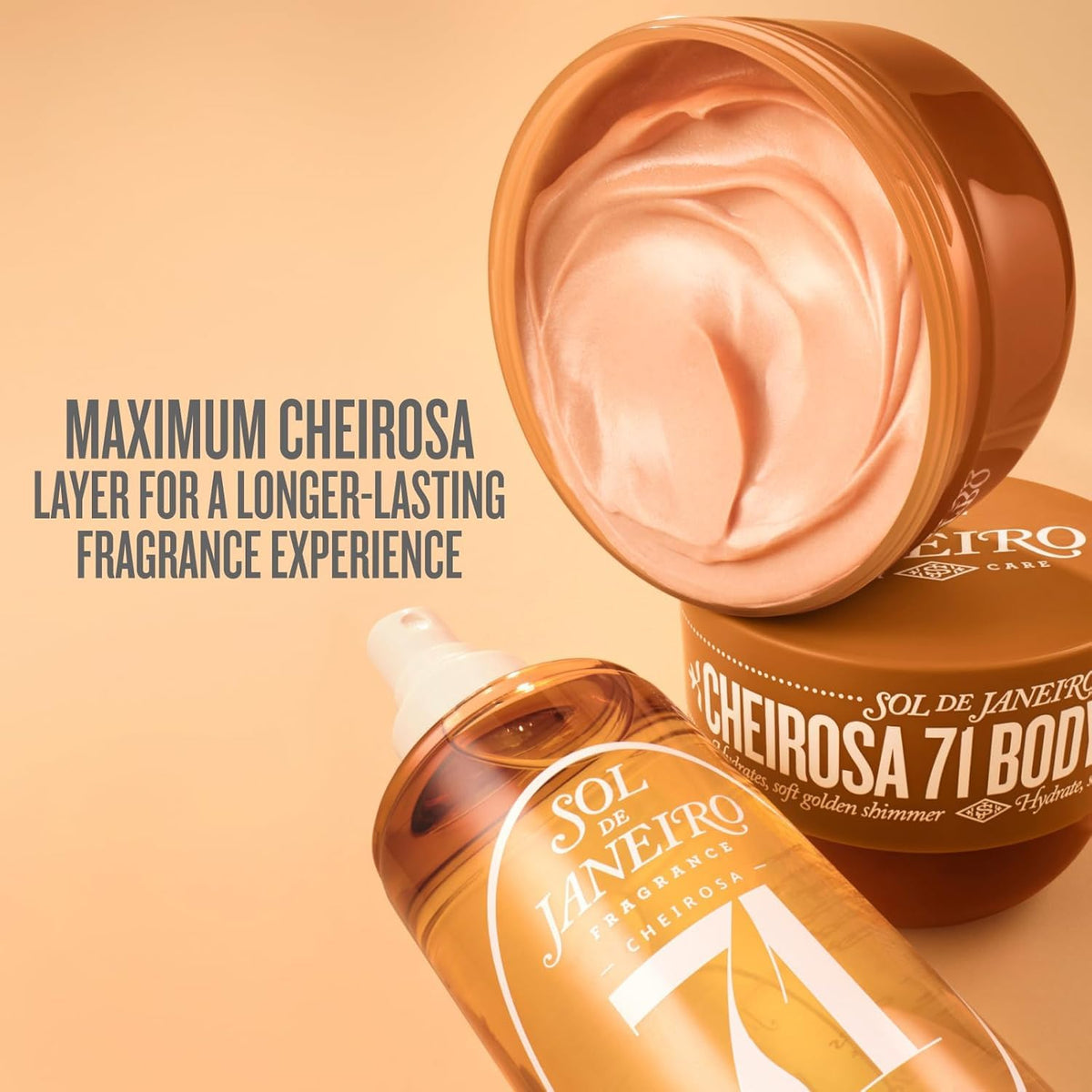 Navajo White Sol de Janeiro Cheirosa 71 Shimmering Body Cream & Hair and Body Fragrance Mist Duo