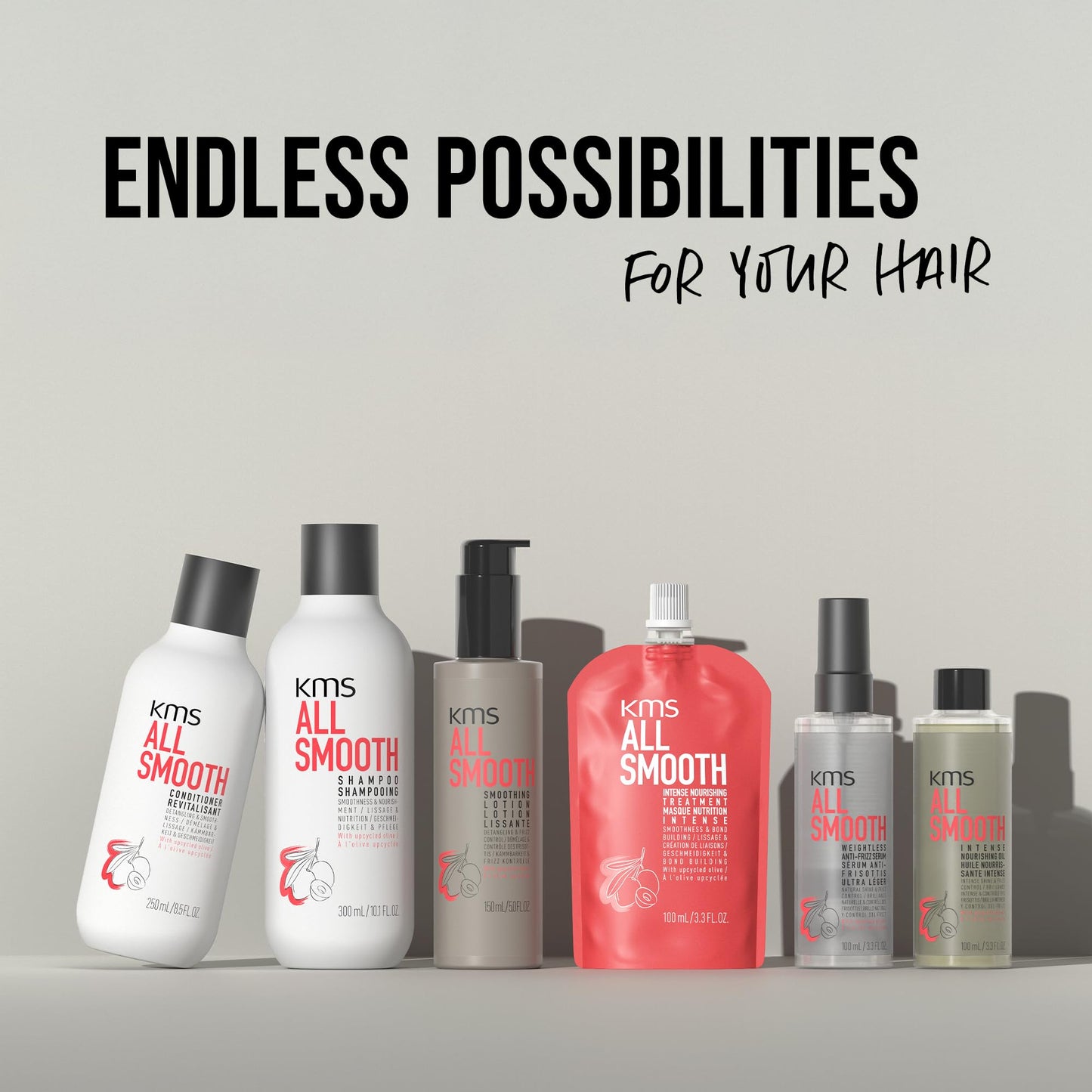 Light Gray AllSmooth Intense Nourishing Treatment for Medium to Thick, Coarse Hair, 100ml