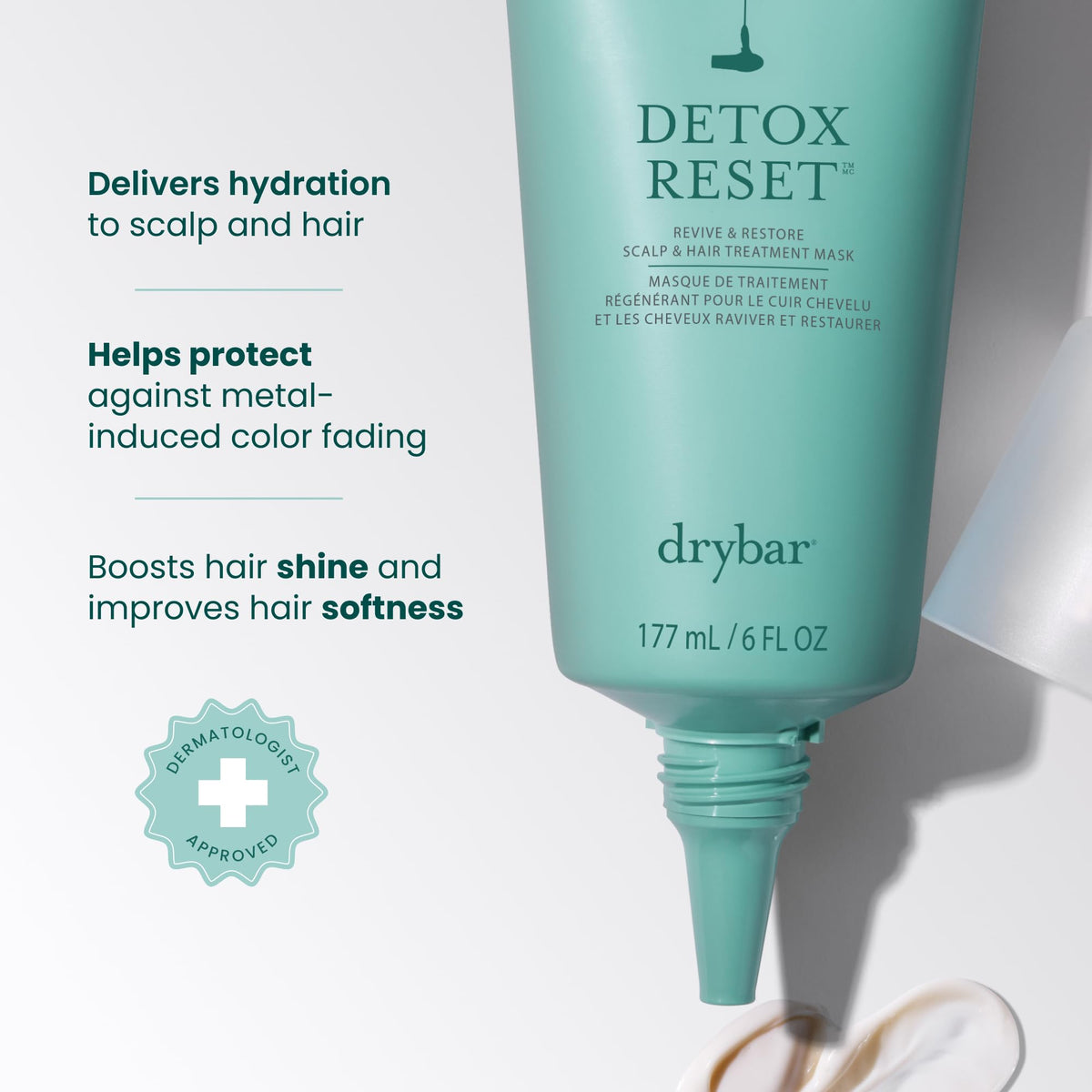 Lavender Drybar Detox Reset Revive & Restore Scalp & Hair Treatment Mask, 6 oz