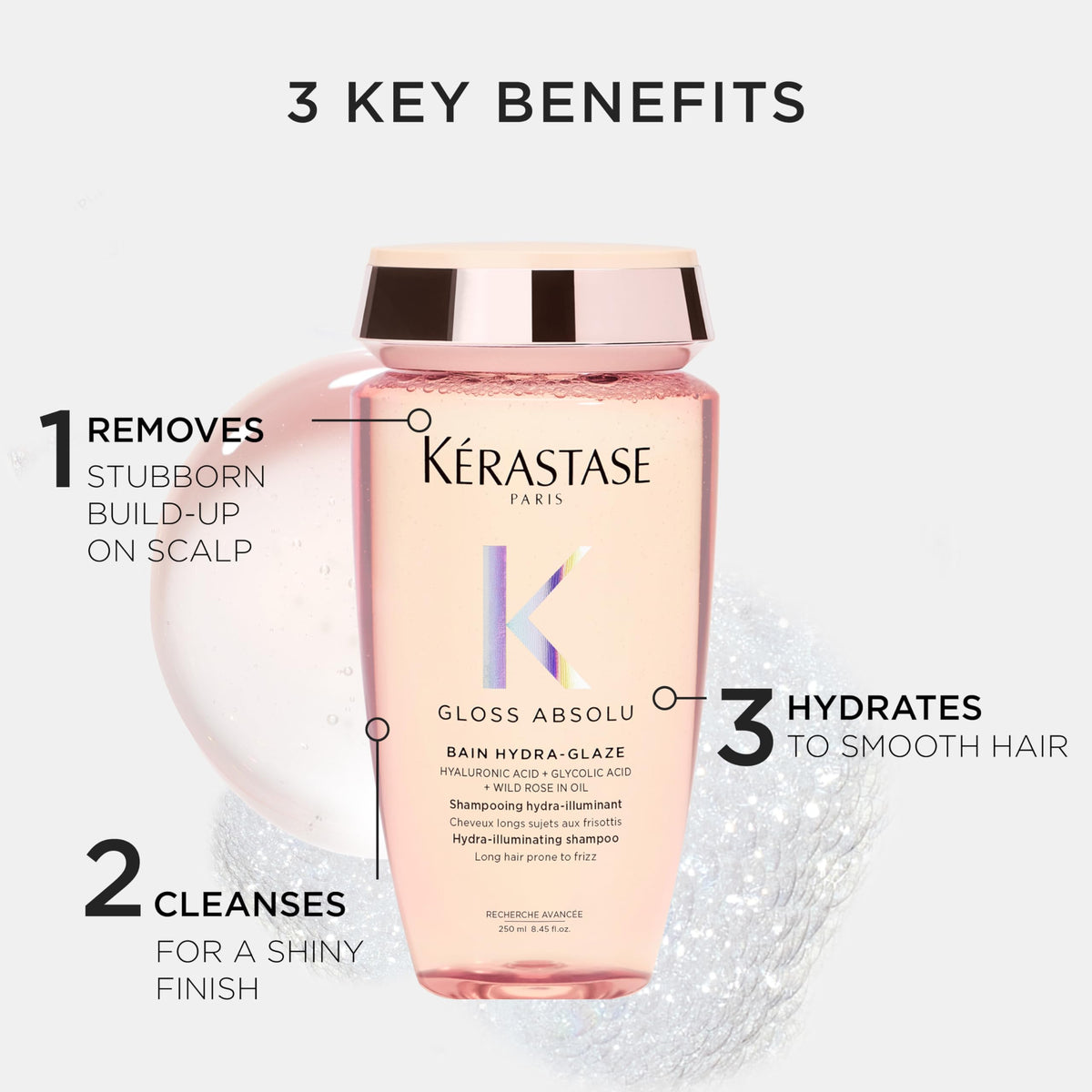 Lavender Kerastase Gloss Absolu Shampoo Refill – Glossy Hair, 16.9 Fl Oz