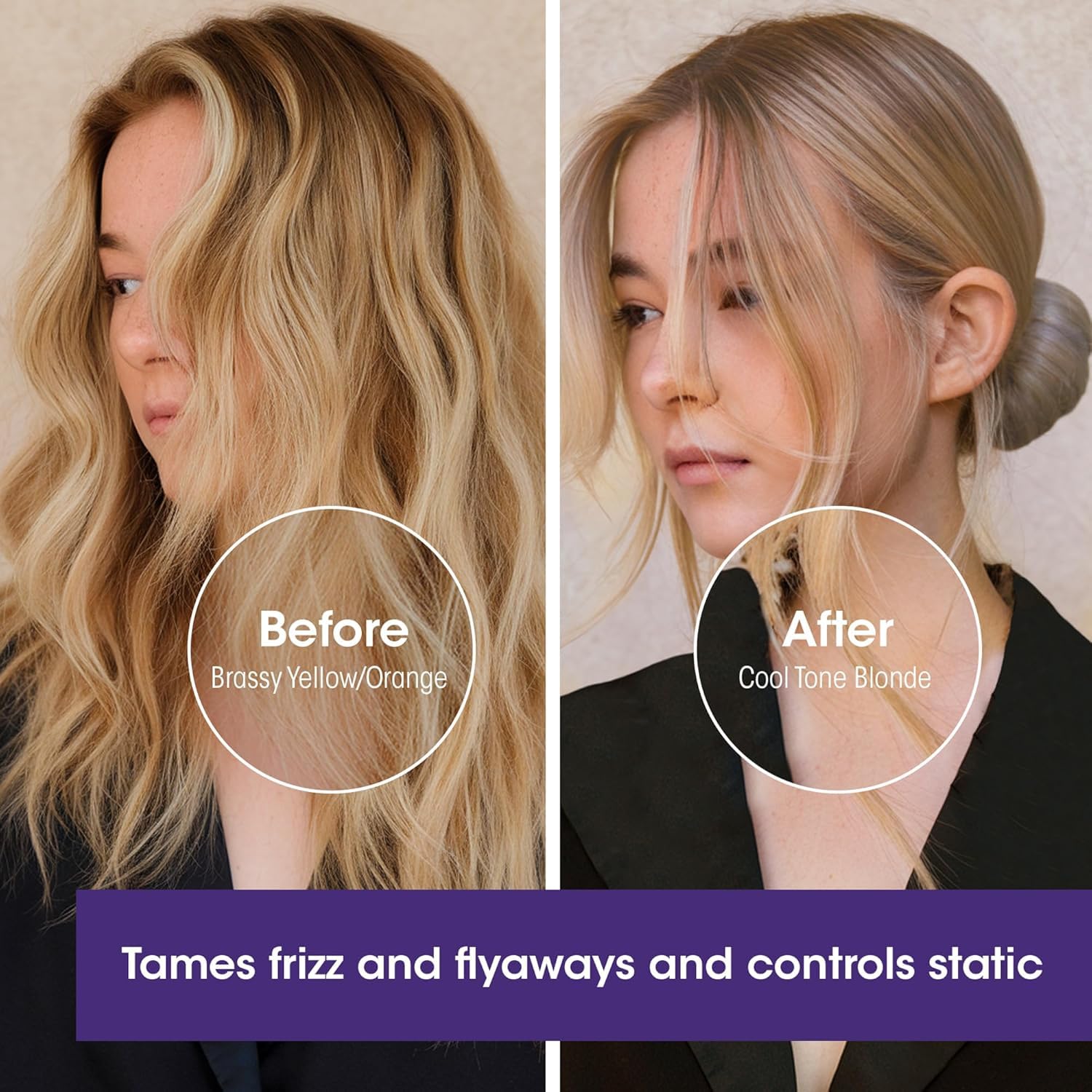 Rosy Brown GIOVANNI Color Chic Purple Leave-In Hair Styling & Toning Foam - Purple Foam for Blonde, Gray, Brassy, Fine Hair, Gives Volume & Shine for Women & Men - 7 fl oz (Pack of 1)