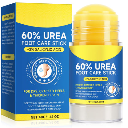 Light Goldenrod 60% Urea with 2% Salicylic Acid Urea Foot Care Stick, Foot Cream Moisturizer for Dry Cracked Feet, Knees, Elbows, Hands,Moisturizes and Hydrates the Dry Skin,Callus Remover & Skin Softener -1.41oz