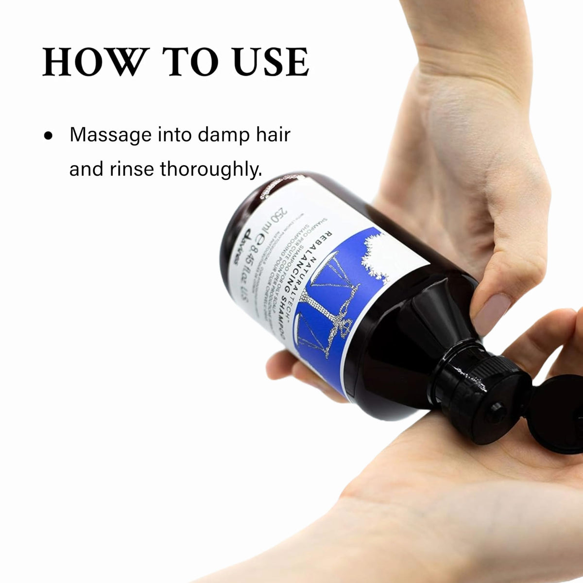 White Smoke Davines Naturaltech REBALANCING Shampoo, Gently Cleanse The Scalp While Assisting With Excess Sebum Production, Add Shine