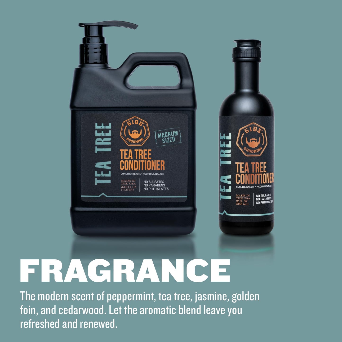 Light Slate Gray Gibs Grooming Tea Tree Shampoo and Conditioner Combo Box