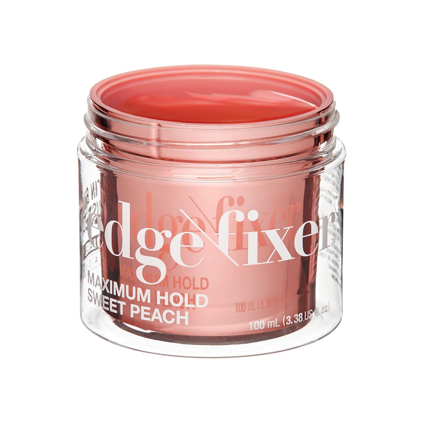 White Smoke KISS COLORS & CARE Maximum Hold Edge Fixer, Non-Greasy Gel Formula Infused With Biotin B7, 24 Hour Hold, ‘Sweet Peach’ Scented, 3.38 Fl. Oz. (100 ml)