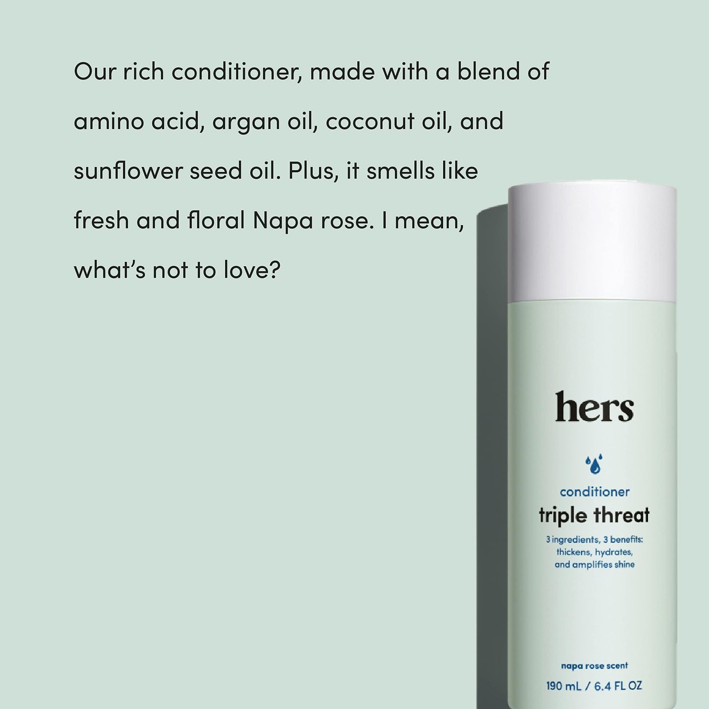 Light Gray hers Triple Threat Shampoo, Conditioner, & Minoxidil Set - Includes 5% Minoxidil Foam Solution - Hair Thickening & Strengthening Formula - Paraben-Free, Vegan, Color-Safe - 3 Count