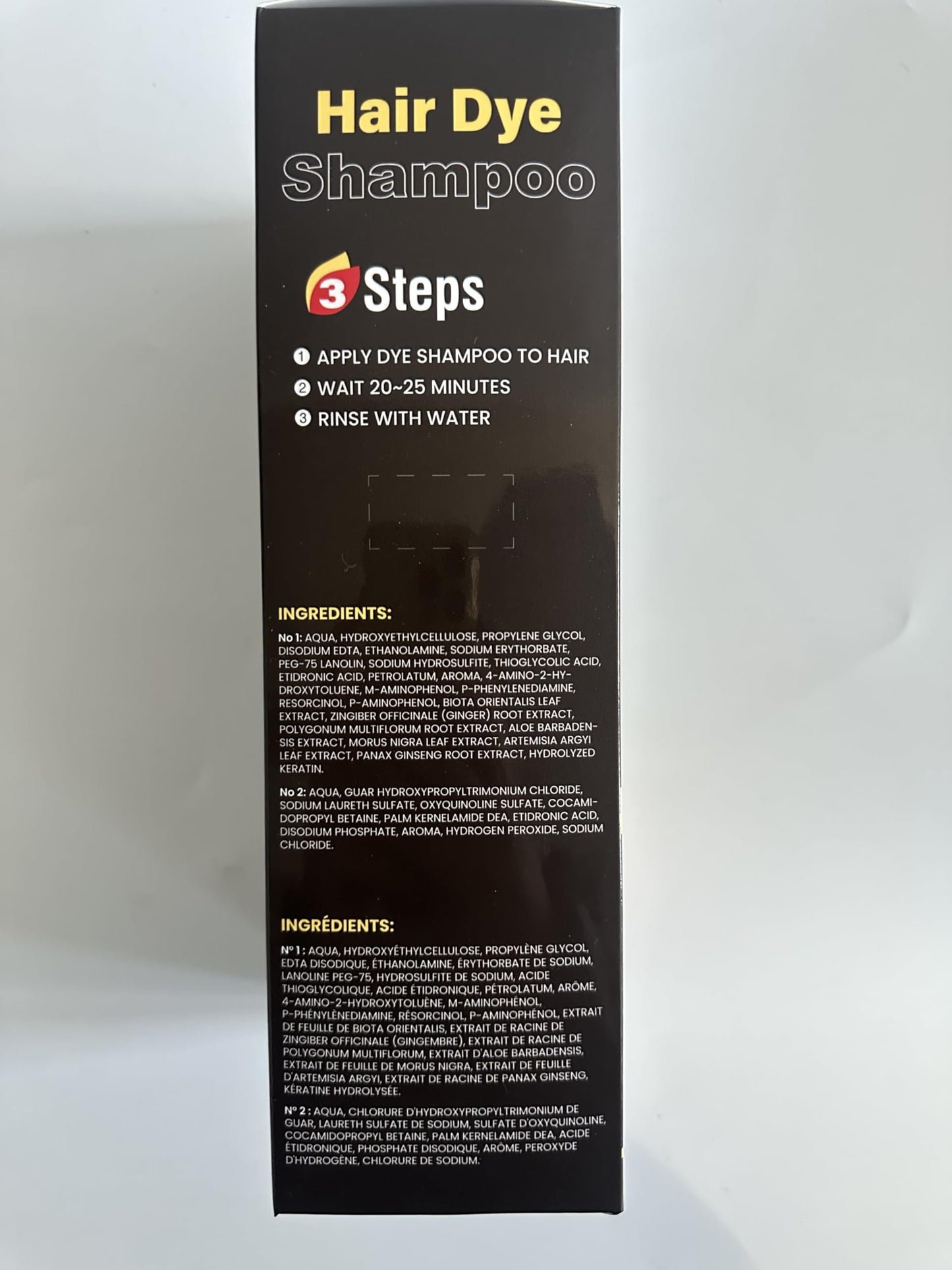 Gray IIIMEIDU Dark Brown Hair Dye Shampoo for Gray Hair, 3 in 1 Herbal Ingredients Natural Shampoo Hair Dye for Women Men, Grey Coverage 500ml