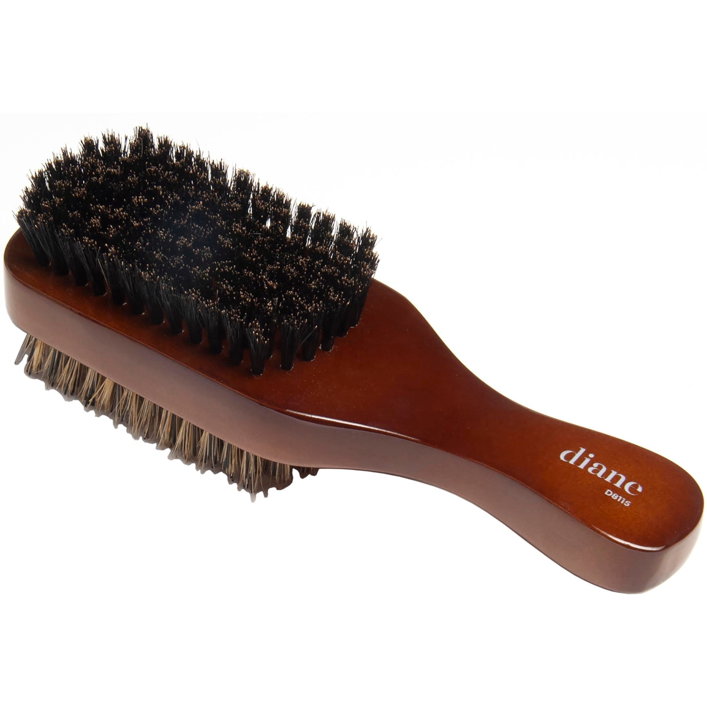White Smoke Diane Premium 100% Boar Bristle 2-Sided Club Brush for Men, Medium Firm Bristles for Thick, Curly or Coarse Hair, Mens Brush for Detangling, Smoothing, Wave Styles, Soft on Scalp, Restores Shine