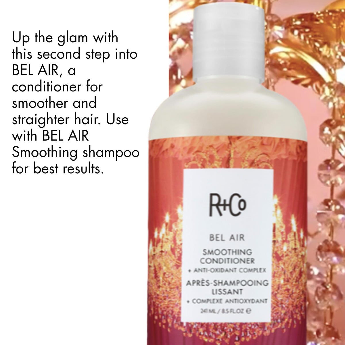 White Smoke R+Co BEL AIR Smoothing Conditioner and Anti-Oxidant Complex, 8.5 Oz