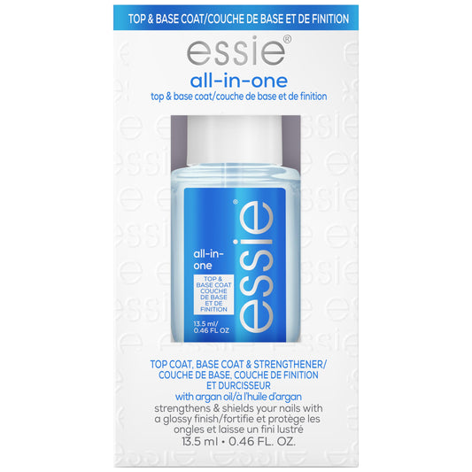 White Smoke essie All-In-One Base Coat + Top Coat + Strengthener Nail Polish, 0.46 Ounces (Packaging May Vary)